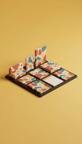 Coffret papeterie motif artistique