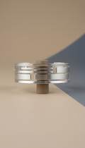 Bracelet manchette lignes architecturales en argent massif