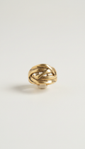 Bague statement texturée en or antique